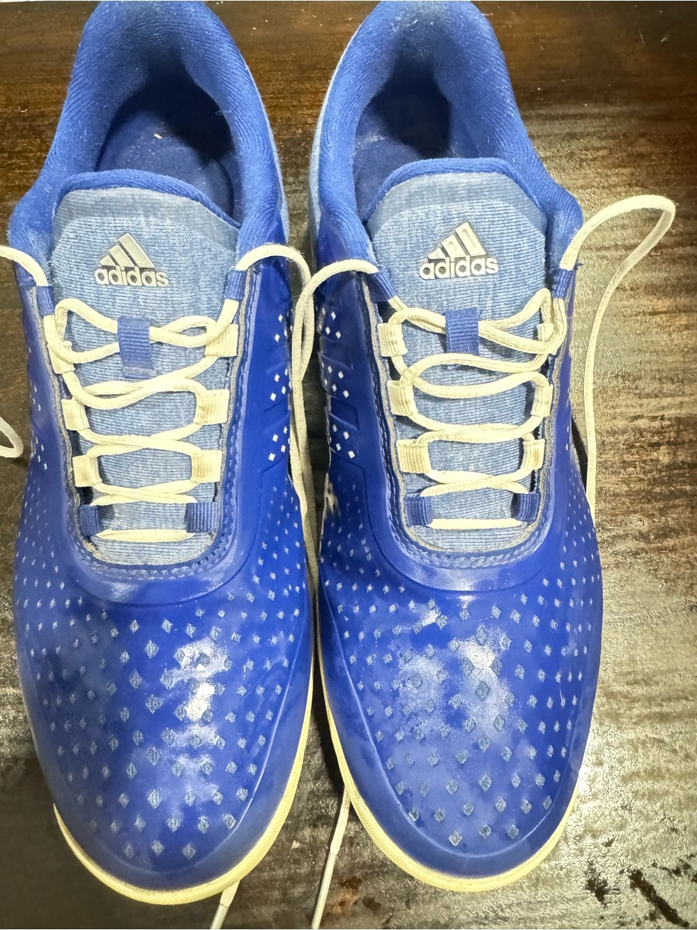 adidas Men’s Royal Blue Sneakers with Cream Laces